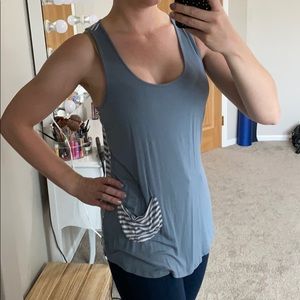Cupio grey/blue striped tank top